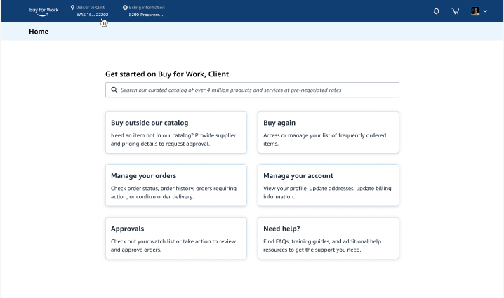 Enterprise Catalog Search interface